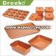 12 Piece Bread pan Cake Muffin Pizza Egg tart pan Bakeware Set with ceramic copper interior